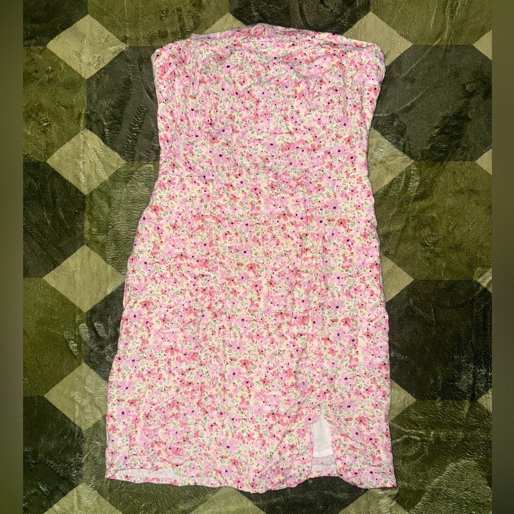 Aeropostale Strapless Pink Floral Mini Dress